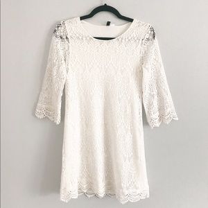 white lace dress